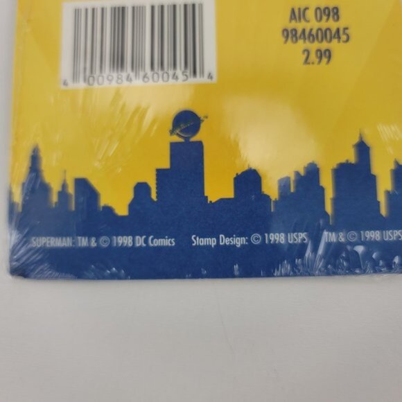 Vtg 1998 Superman Stamp Collectible Retro Magnetic Greeting Card USPS DC Comics - Picture 6 of 8